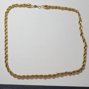Gold Tone Napier Rope Chain Necklace - Women’s Classic Gold Tone